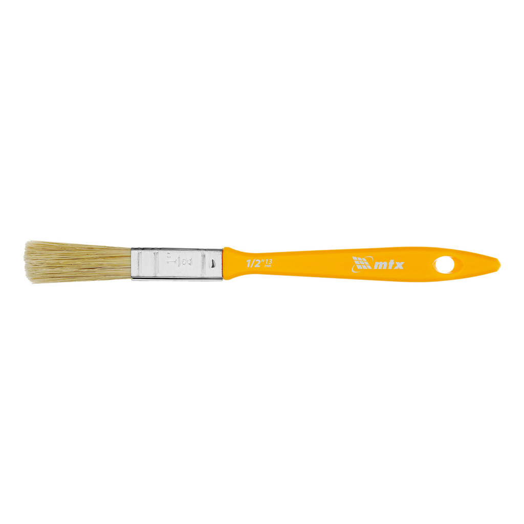 PINCEL 1/2 PARA VERNIZ CERDAS BRANCAS, CABO PLASTICO 1PC MTX