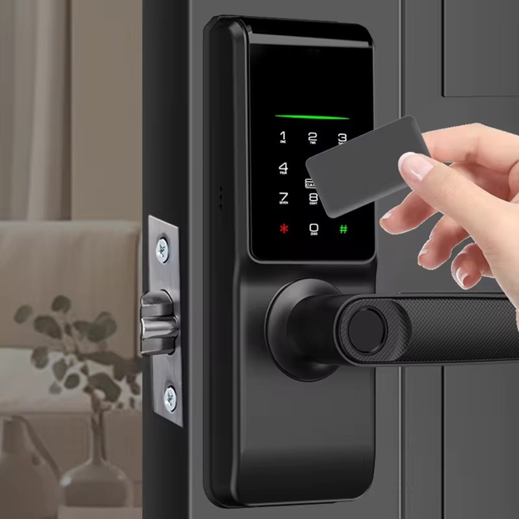 Fechadura Digital Inteligente Impressão Digital Biometria Senha Cartão e App Cri