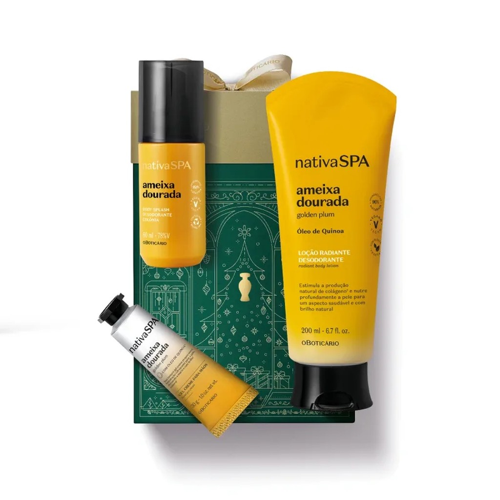 Kit Presente Nativa Spa Ameixa Dourada Boticário Feminino