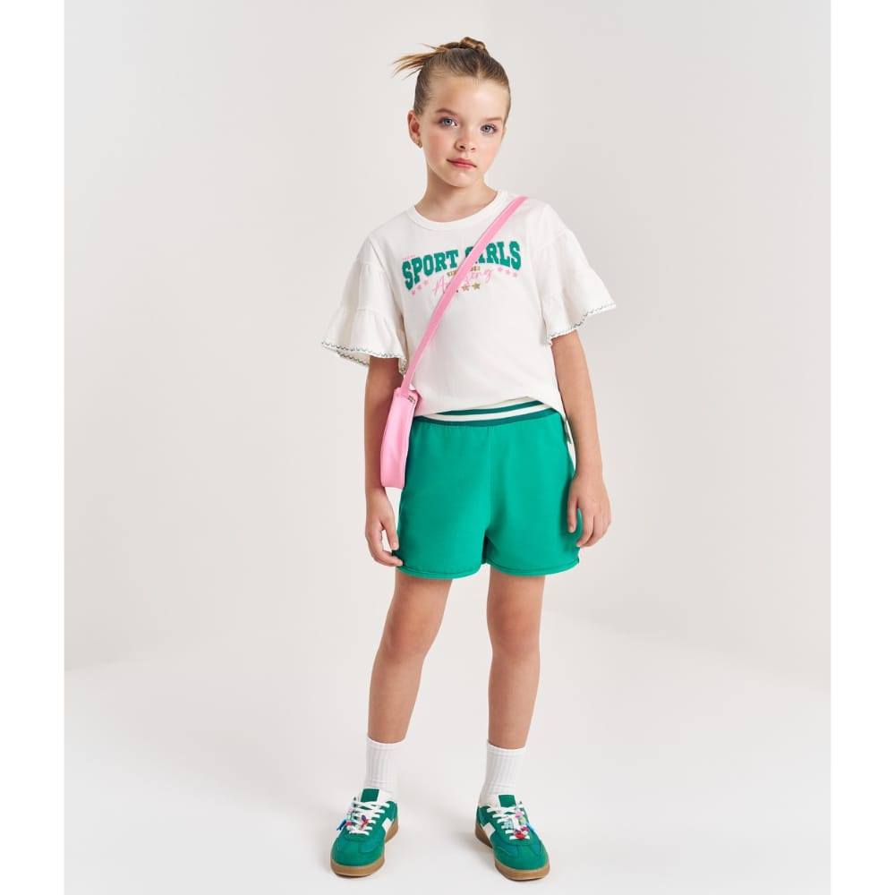 Conjunto Champion Blusa Meia Malha e Shorts Moletinho Beli.me