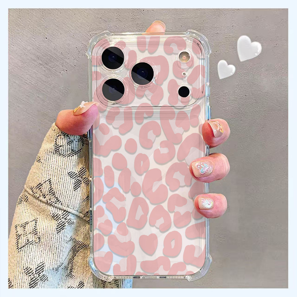 Capa para celular Onça rosa adequada para Motoroal Moto G86 G75 G56 G52 G35 G24 G15 G04 E13 E22 TPU Capa Macia