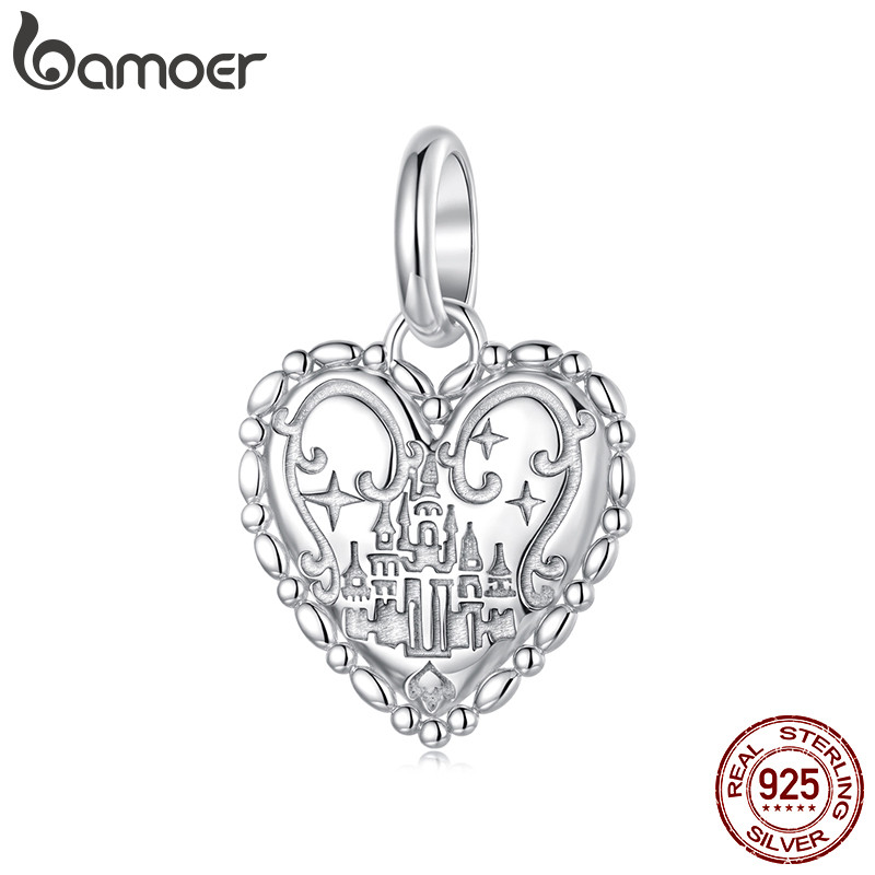 Bamoer 925 Prata Esterlina Pingente Série Conto De Fadas Castelo Diy Pulseira Jóias Presente Feminino em Oferta na Shopee