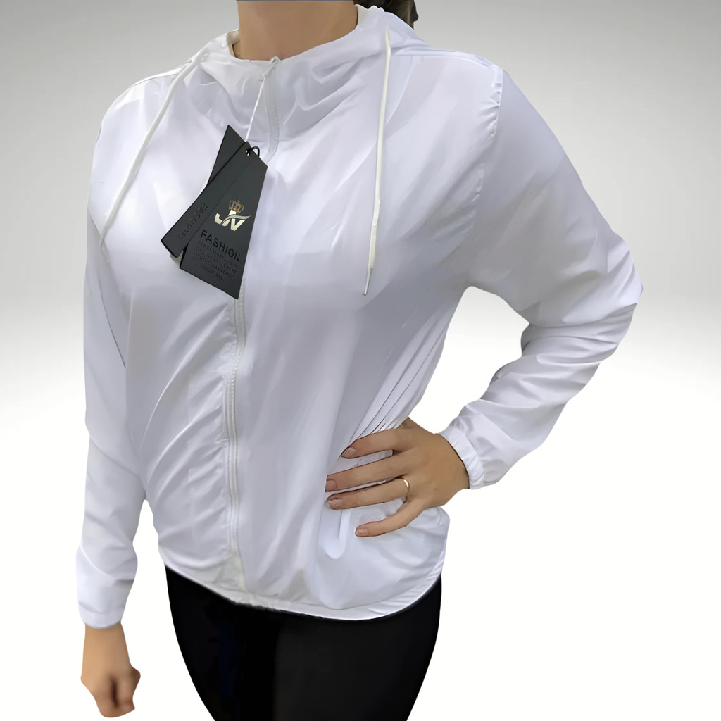 Jaqueta Corta Vento Feminina Leve Ideal Para praticar atividade física em geral (caminhar, correr e ir academia) em Oferta na Shopee