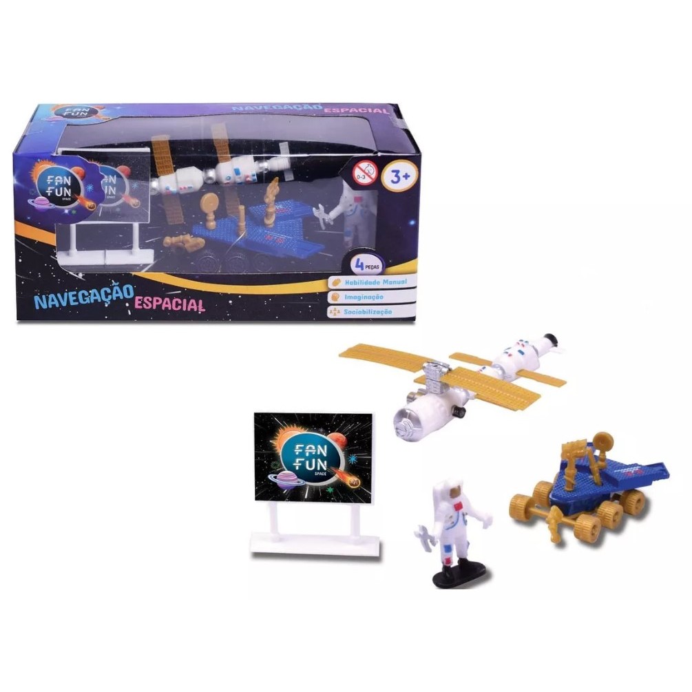 Playset Astronauta Veículo Navegação Espacial Nave Fanfun