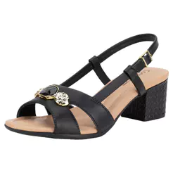 Sandália Feminina Salto Grosso Comfortflex 2557408