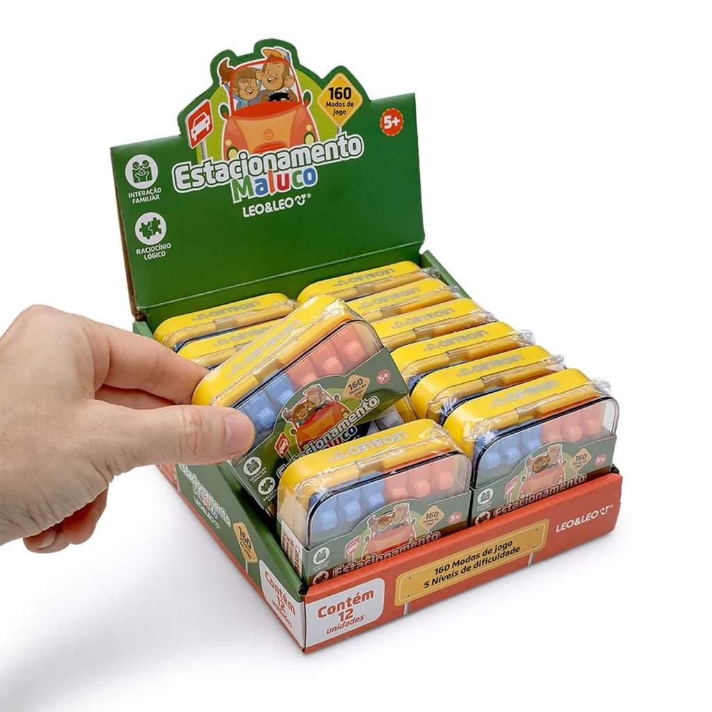 Estacionamento Maluco Jogo de Raciocínio c/ 16 Carros Display c/ 12 und Leo&Leo Leonora - 10447 em Oferta na Shopee