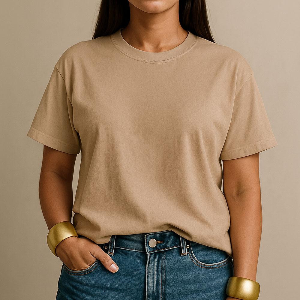 Camiseta Feminina Básica Lisa 100% Algodão 30.1 Premium Casual Novo Dia a Dia Trabalho Academia