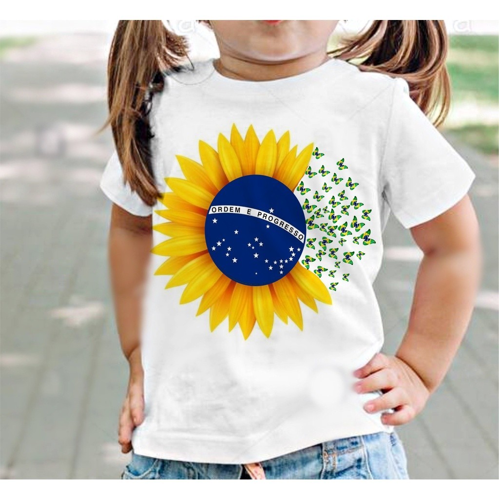 Camiseta camisa blusa infantil do Brasil, borboleta,Leão Coração Jesus
