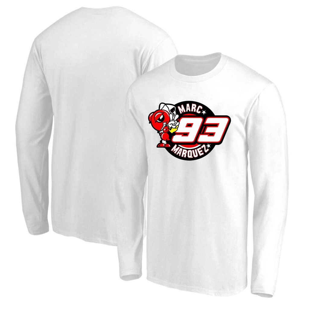 Camiseta Camisa Algodão Manga Longa Marc Marquez 93 MotoGP Corrida
