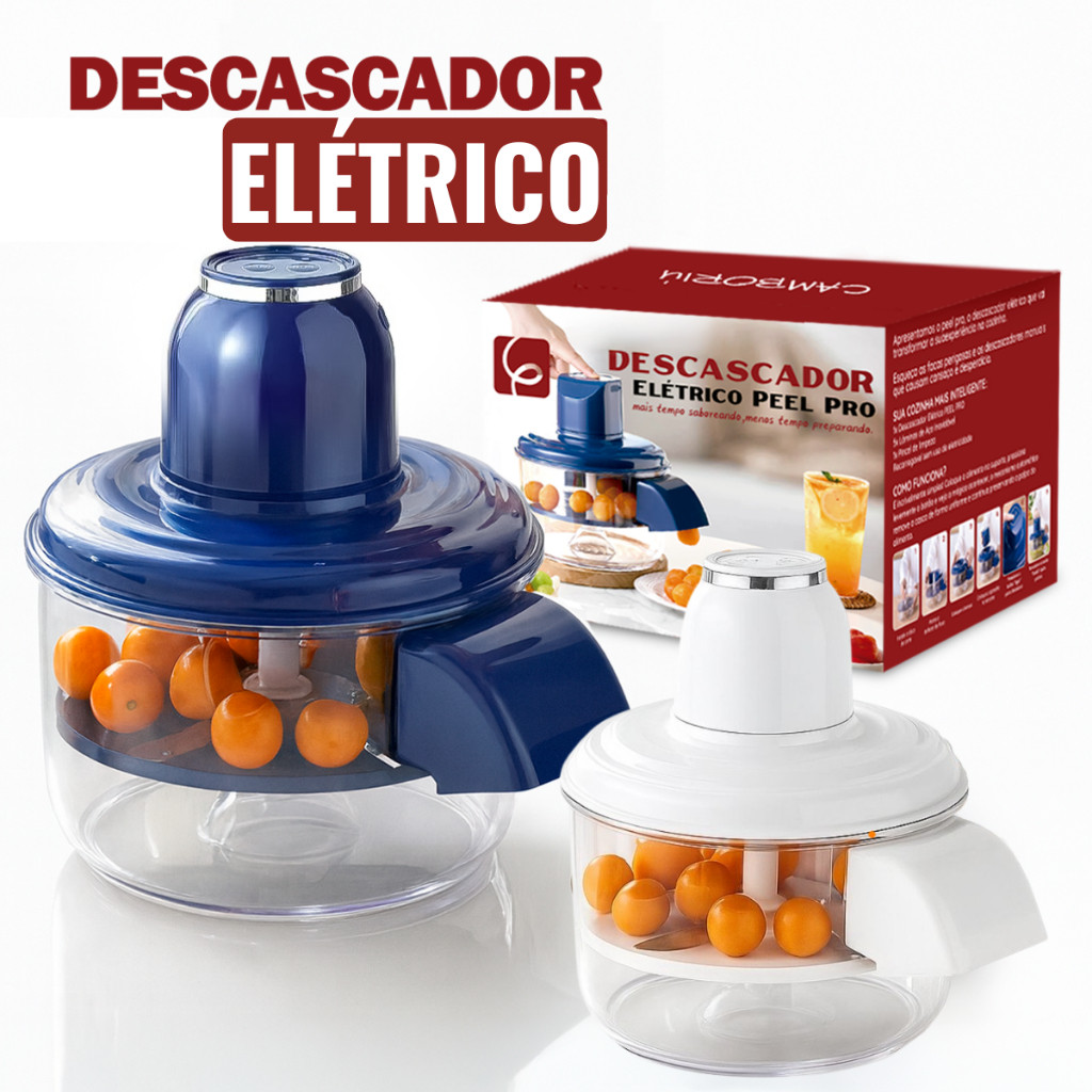 Descascador Elétrico Bivolt Automático para Uvas, Tomates, Alho e Frutas Delicadas – Prati...