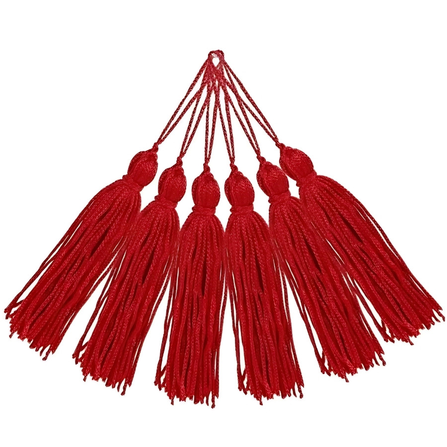 Tassel Decorativo Artesanal - Vermelho - 13cm - 12 unidades - Artlille - Rizzo