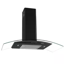 Coifa de Parede Fogatti Com Função Depurador e Exaustor Vidro Curvo Clean 90cm 140W Preto 127V