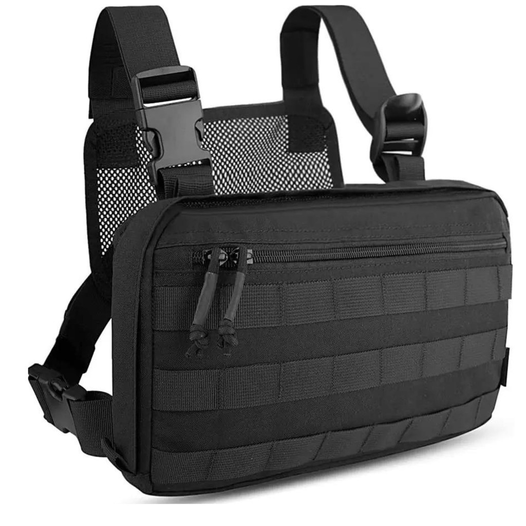 Bolsa De Peito Motoboy Masculina Unissex Estilo Colete Bag Peitoral em Oferta na Shopee