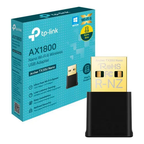 Adaptador Usb Tp-link Archer Tx20u Nano 1800mb/s Wi-fi 6