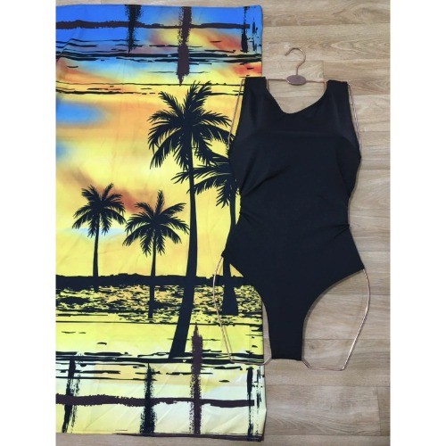 Body Feminino com Canga Leve - Look Praia e Piscina