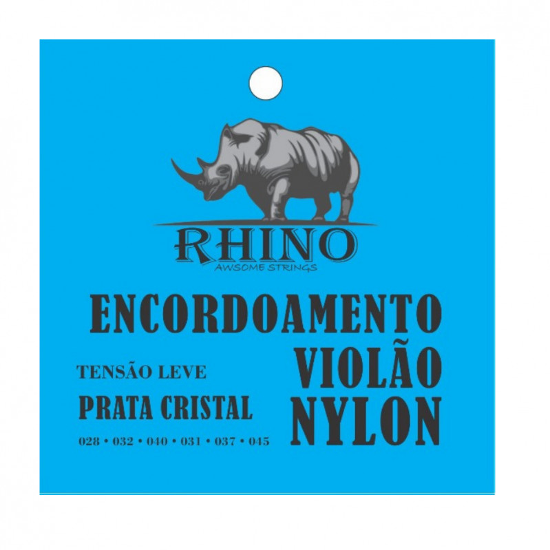 Jogo De Cordas Violão Rhino Nylon Prata Silver Vn01