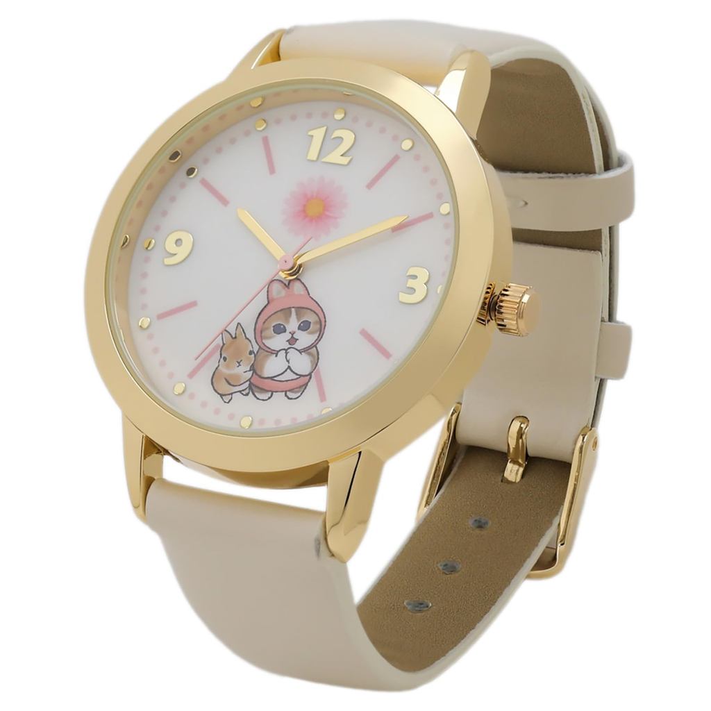 [Field Work] Relógio mofusand Rabbit Pulseira De Couro Branco MSD002-1 Feminino-Envio Do Japão -