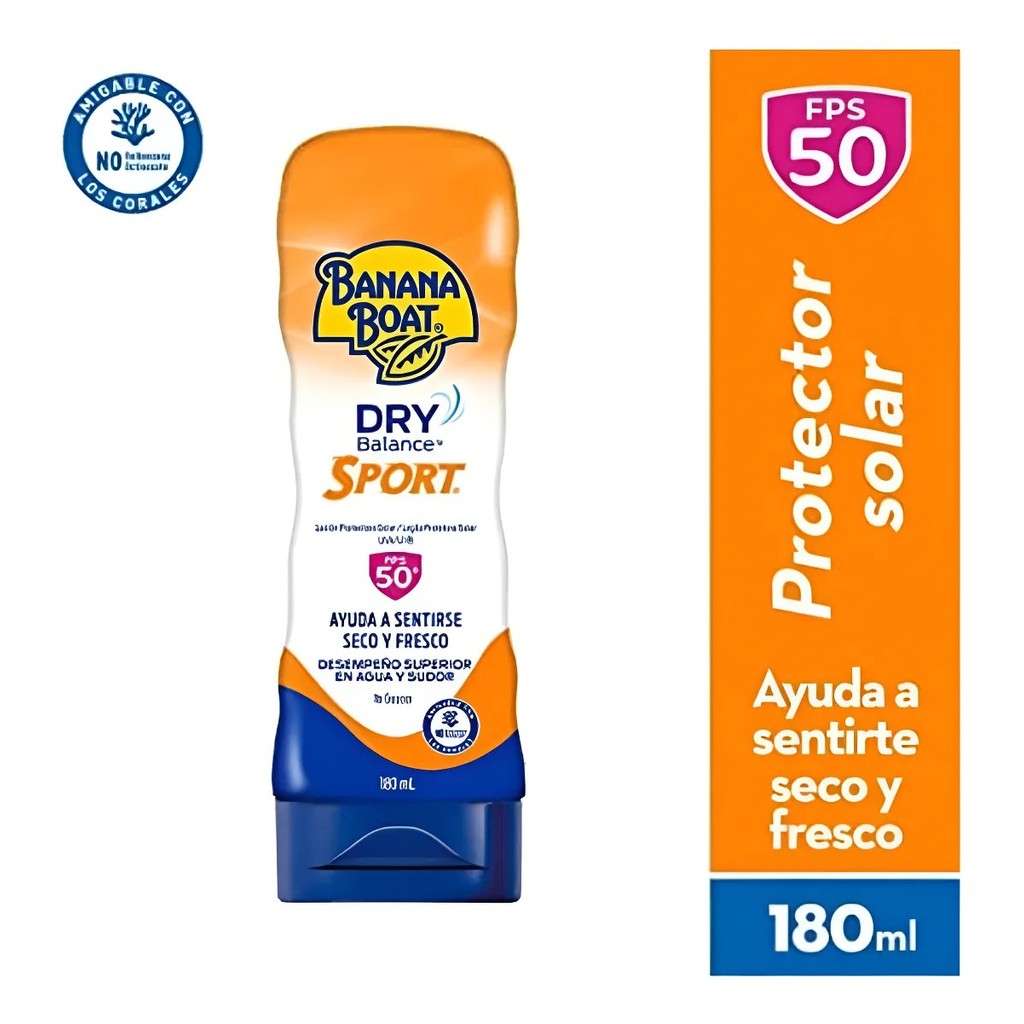 Protetor Bloqueador Filtro Solar Banana Boat Dry Balance Sport FPS50 180ml