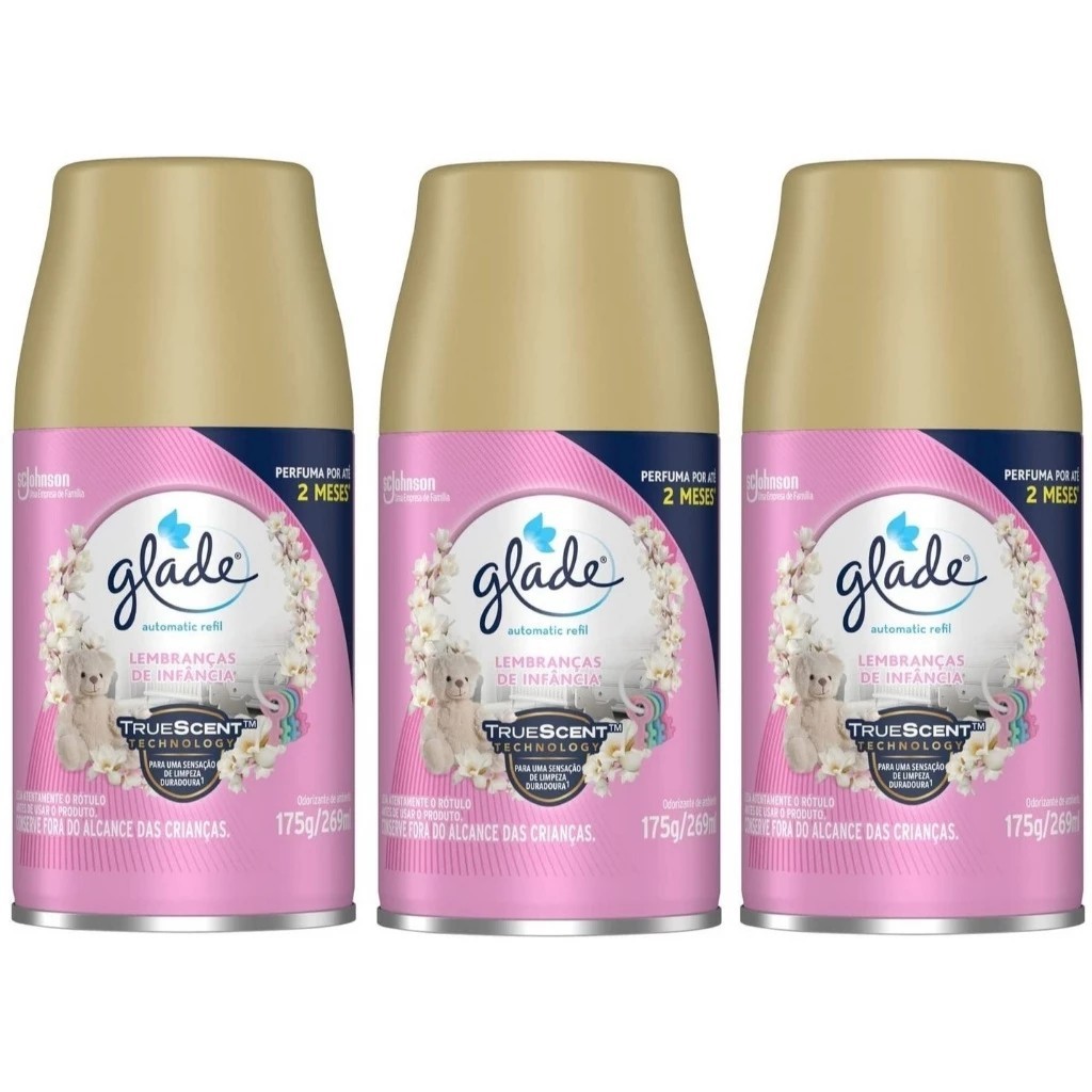 Kit 3 Refis Glade Automatic 269 ml Lembranças Infância