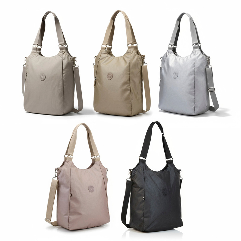 Bolsa Sacola Feminina de Ombro Grande em Tecido Metalizado Resistente para Academia Trabalho e Passeios