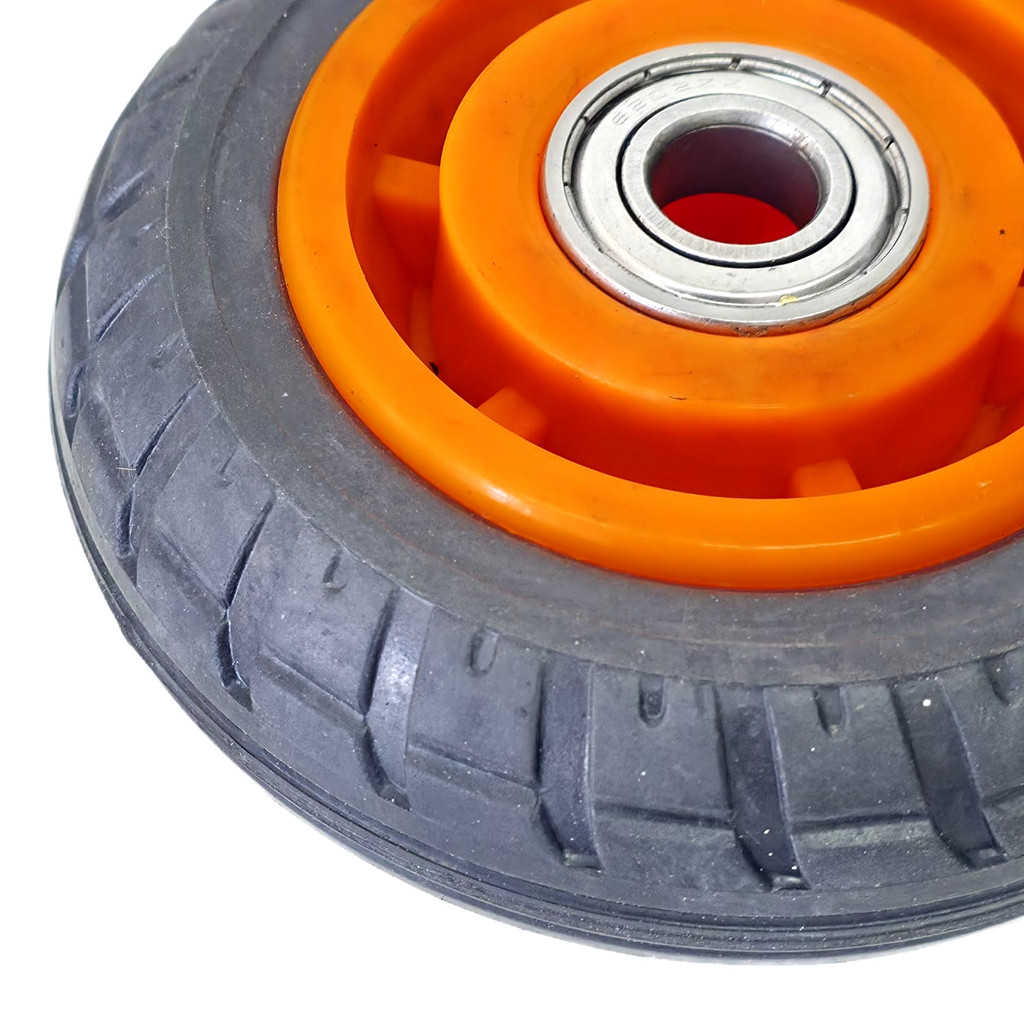 Par Roda De Borracha Maciça Para Patinete Elétrico Mancal Rolamento Duplo 35mm Roda Em PU Até 130Kg
