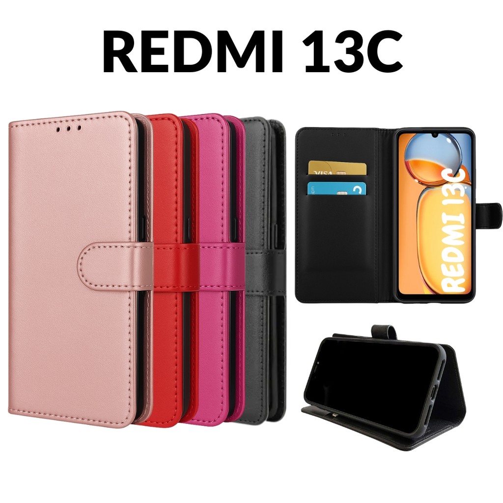 Capa Capinha Carteira Para Xiaomi Redmi 13C Várias Cores em Oferta na Shopee