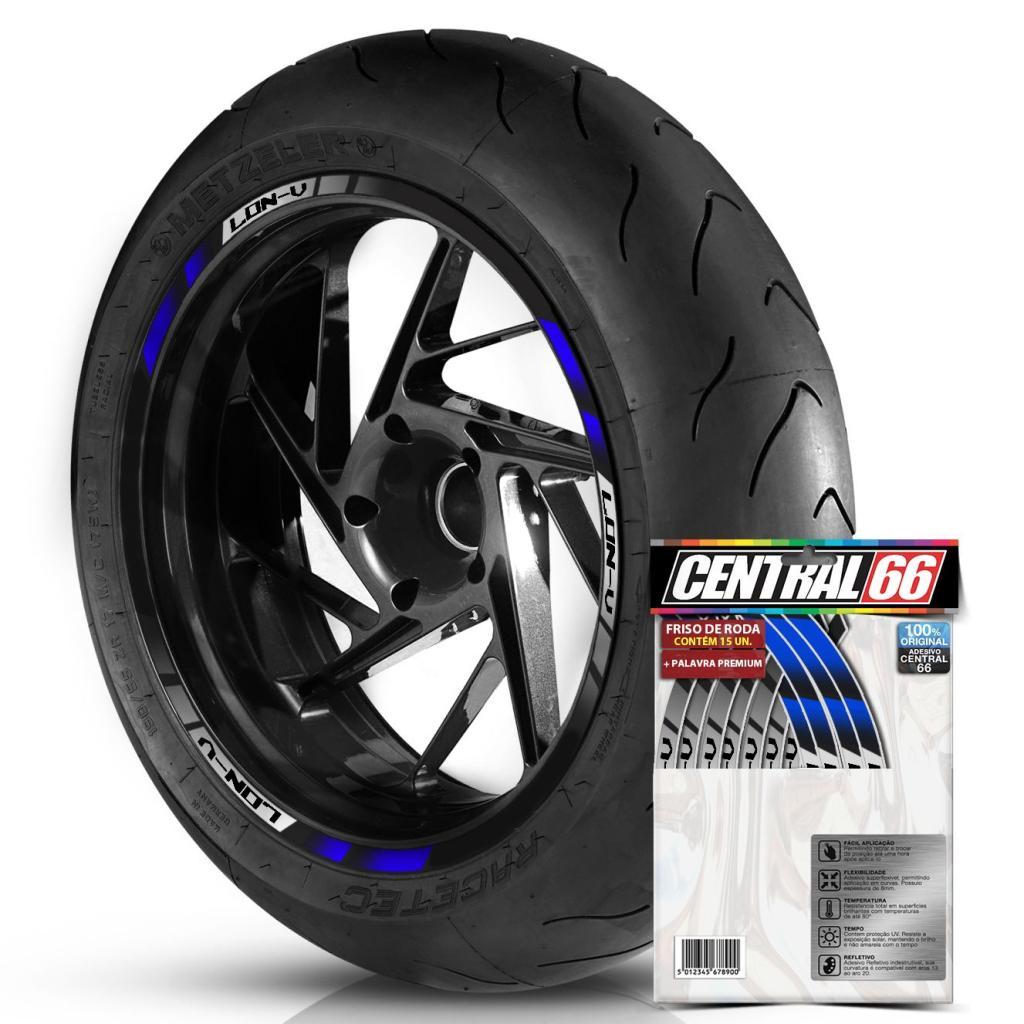 Adesivos Friso de Roda Kit M2 Compativel com Lon-V Cores Refletivo Aro 13 ao 22 8mm Kit Completo Filete Moto