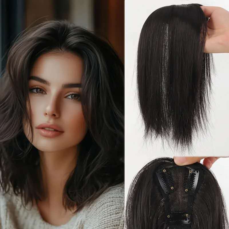 Topo Frontal Com Franja Lateral Com 3un Tic Tac Cabelo Bio Orgânico 25cm HYP
