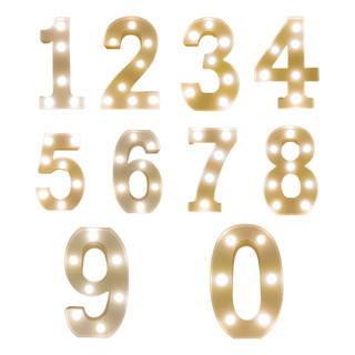 Luminária Led 3d Números Branca/quente 16 Cm Decoração Festa em Oferta na Shopee