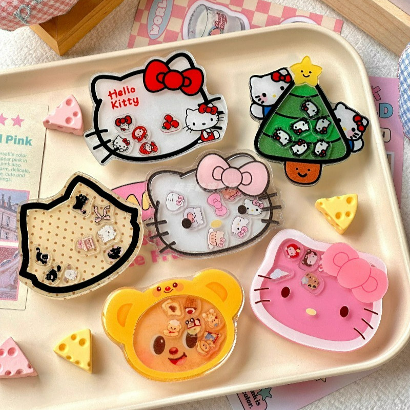 Sanrios Acessórios De Telefone Anime Natal Olá kittys Colar Suporte Do Móvel Dos Desenhos Animados Portátil Escalável Mo em Oferta na Shopee