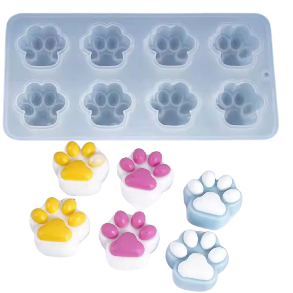 Molde SILICONE ARTESANATO RESINA SABONETE CHOCOLATE ARTESANATO BISCUIT FOUNDANT CACHORRO PATA PATINHAS PET GATO