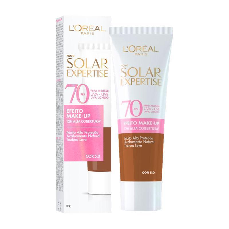Protetor Solar Facial L'Oreal Paris Solar Expertise Efeito Make-Up FPS70 Cor 5.0 30g em Oferta na Shopee