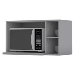 Armario Aereo Para Microondas Mdf 80 Cm Americana C557 Cinza Henn