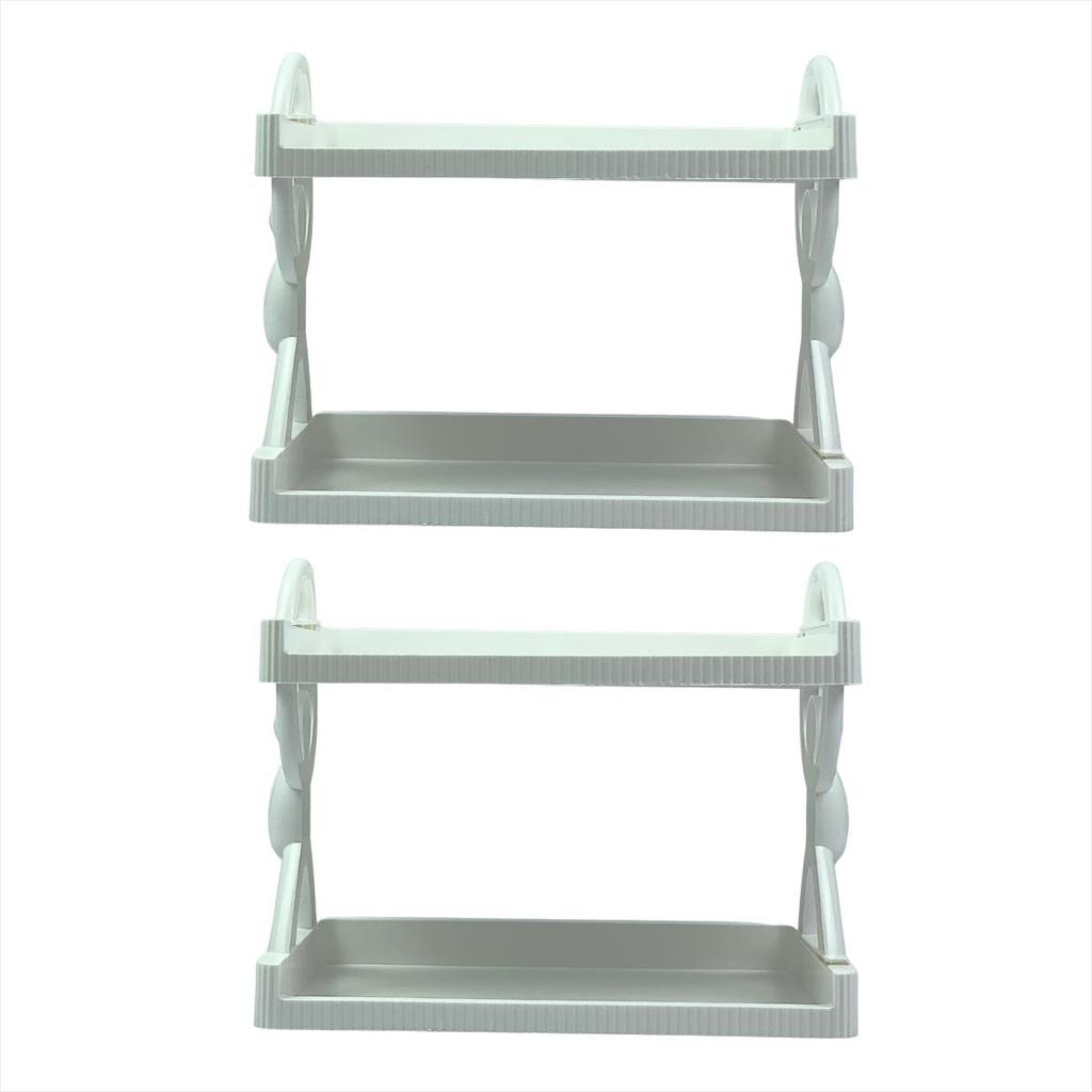 Prateleira Organizadora Multiuso 2 Andares 25x19,2Cm Prateleira Porta Objetos 2 Unidades