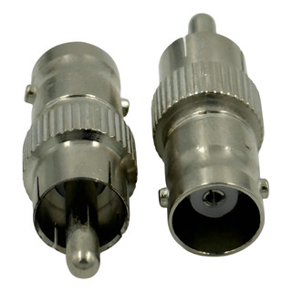 Kit 2 Conector Rca Macho X Bnc Femea - Cftv Audio Video