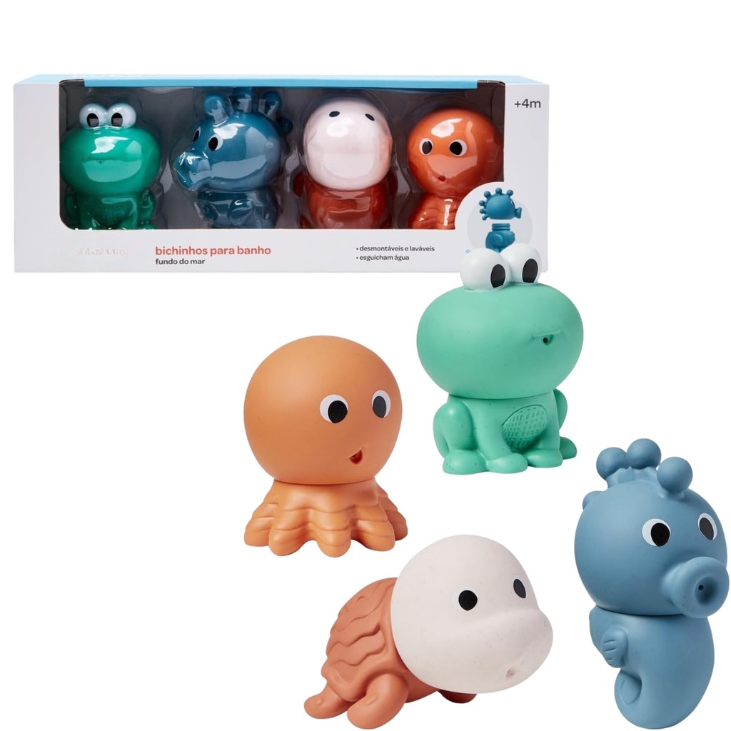Bichinhos de Banho Fundo do Mar Laváveis - Buba em Oferta na Shopee