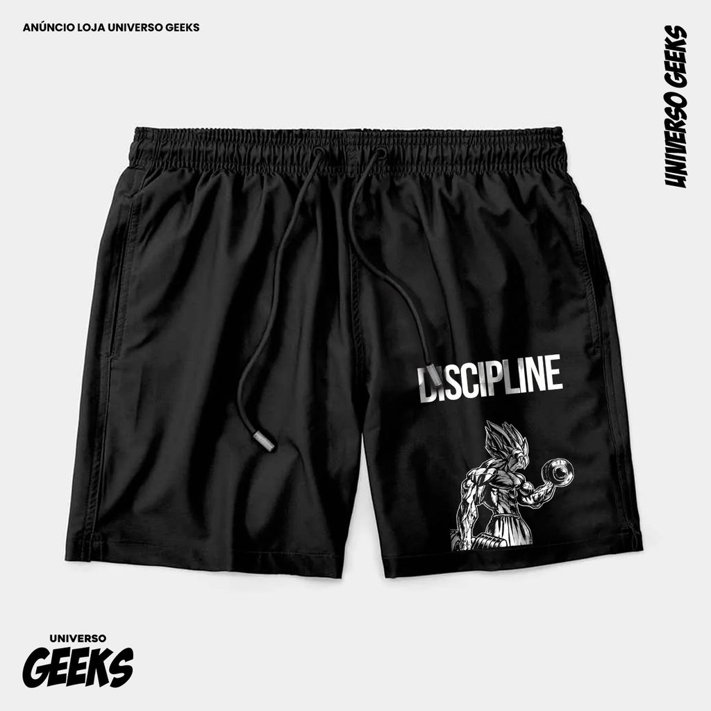 Bermuda Tactel Goku Super Saiyajin Disciplina Short Confortável Com Elastano Ideal Lazer Treino Esportes Praia