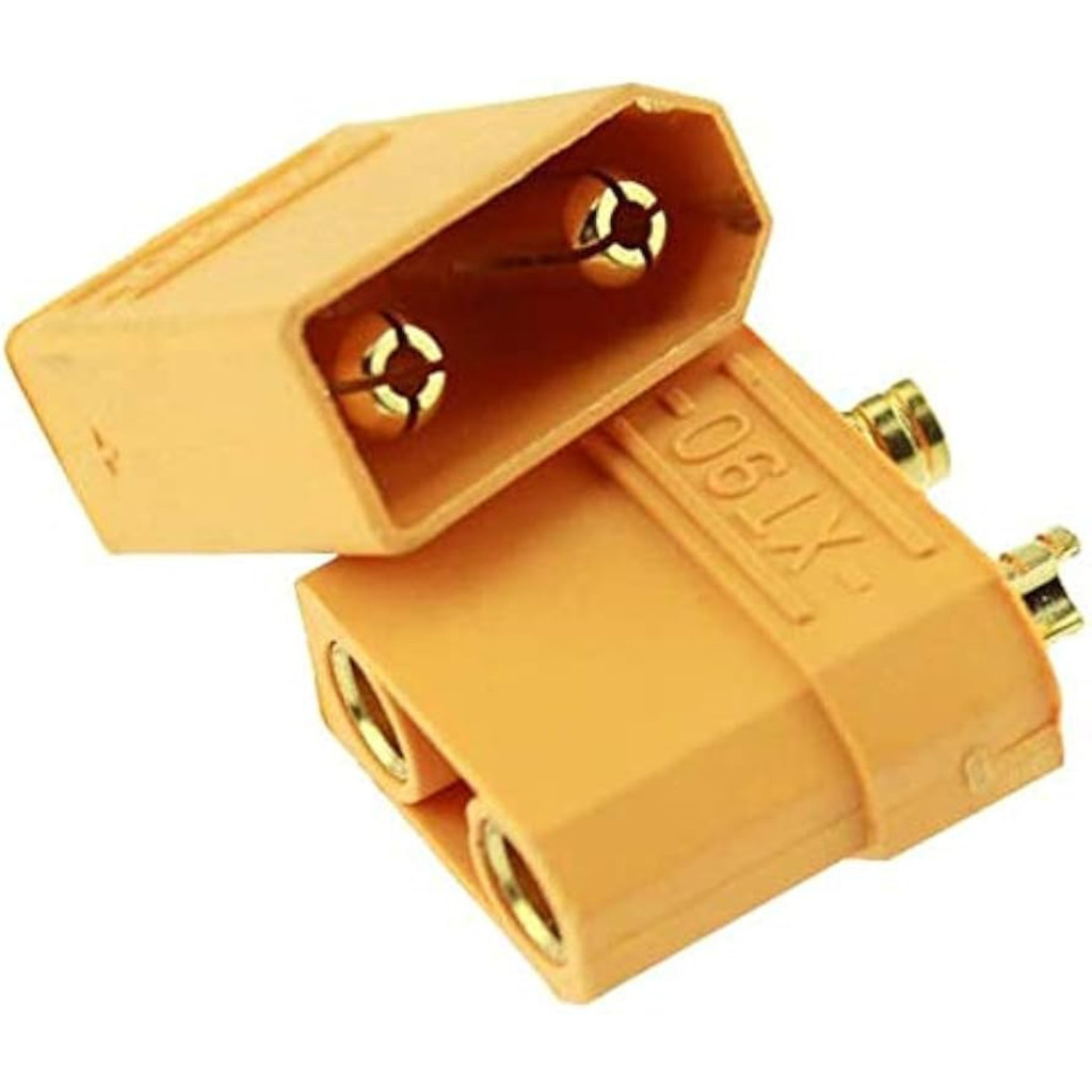 1 Par Conector Plug XT90 Alta Corrente Macho+fêmea Modelismo Projetos bitola 4mm 10AWG