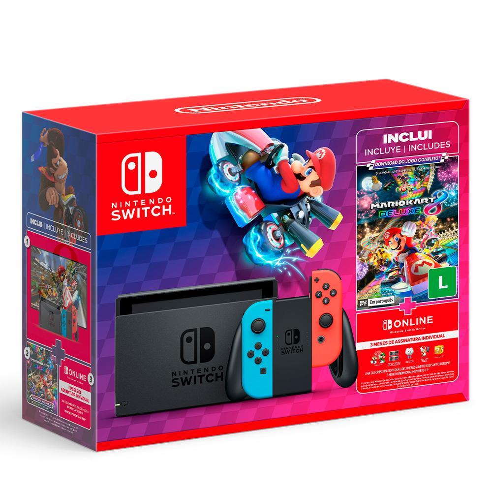 Bundle Nintendo Switch + Mario Kart 8 + 3NSO em Oferta na Shopee