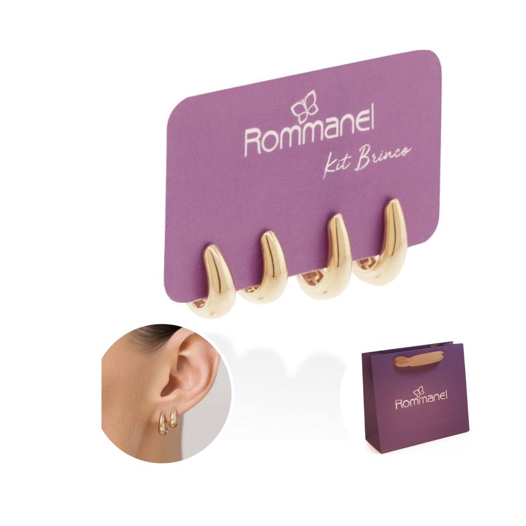 Brinco Gota Dourado Rommanel: Onde Comprar | BuscaProdutos
