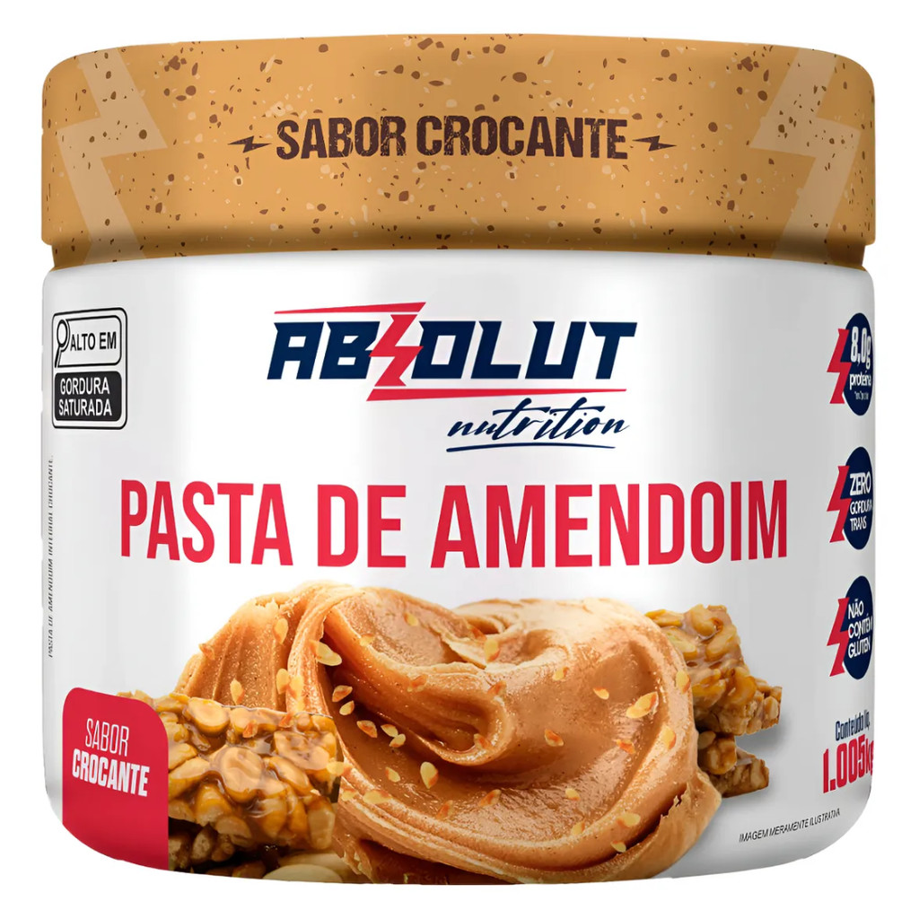 Pasta de Amendoim Integral Crocante 1kg Absolut
