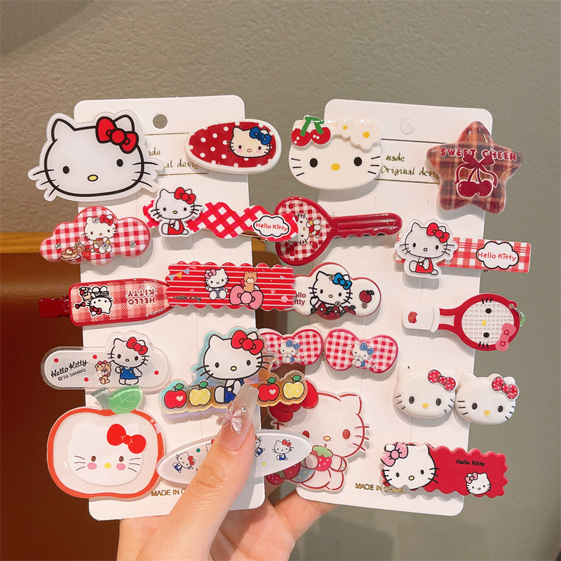 10 Peças De Grampo De Cabelo Infantil HelloKitty Lindo Chapéu Para Meninas E Crianças Prendedor Testa em Oferta na Shopee
