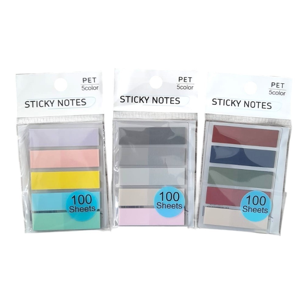 Kit De 3 Sticky Notes 5/10 Cores cada (Notas Adesivas) e 10 cores com 20 vezes cada cor e régua em Oferta na Shopee