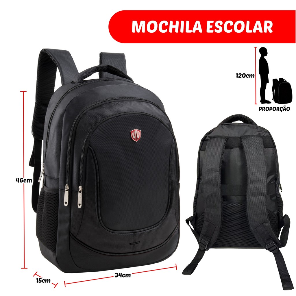 Bolsa Mochila Adulto Juvenil Escolar Infantil Escritório Trabalho Leve Confortável Conforto Durável em Oferta na Shopee
