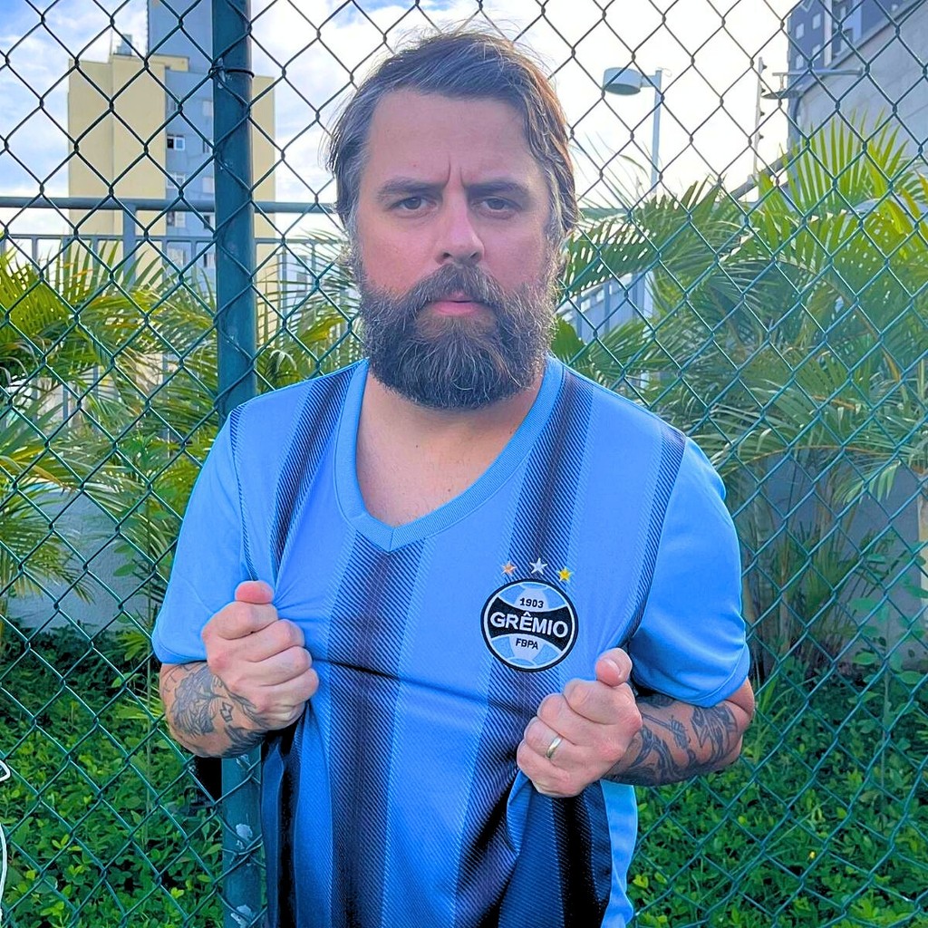 Camiseta Grêmio Gola V Esportiva Masculina Original G2230302