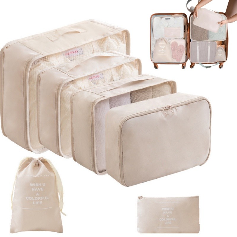 Kit 6 Pecas Bolsa Organizadoras Para Mala Roupas Bagagem Viagem