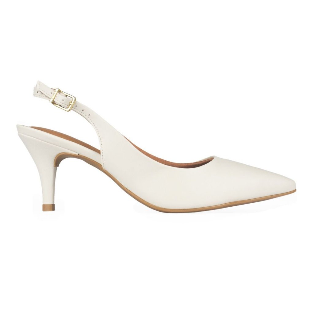 Sapato Scarpin Vizzano Bico Fino Slingback Salto Médio