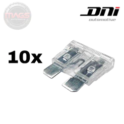 Kit 10 Fusíveis 25 Ampéres Lâmina 25 Amper Cristal Transparente