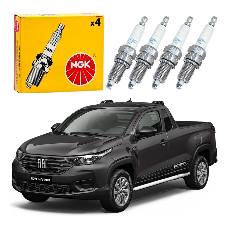 Jogo Velas Ignição Ngk Fiat Strada 1.4 Evo 2020 A 2024