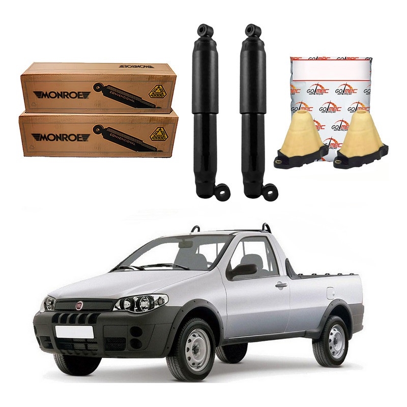 Par Amortecedor Traseiro Fiat Strada 1.4 1.8 2005 A 2010